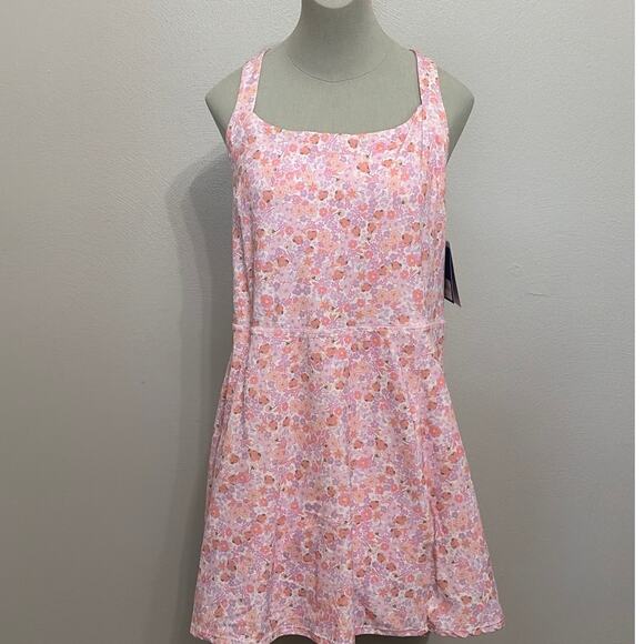 JoyLab Dresses & Skirts - JoyLab Floral Print Active Dress with bra/shorts dress. Size Large